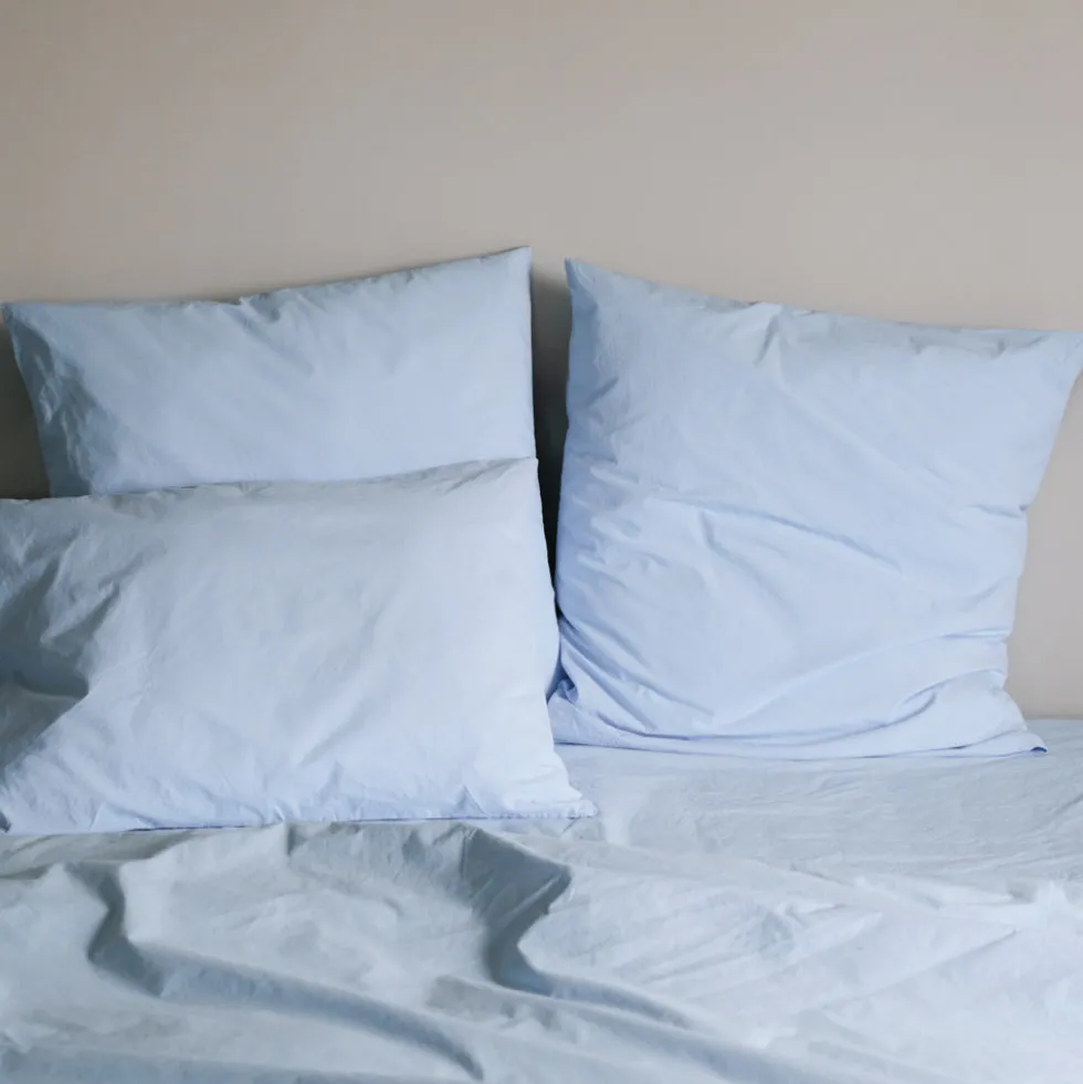 Taie d'oreiller en percale de coton - Bleuet
