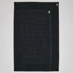Tapis de bain en coton - Noir Minuit