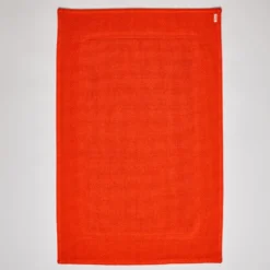 Tapis de bain en coton - Rouge Soir