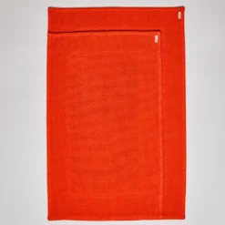 Tapis de bain en coton - Rouge Soir