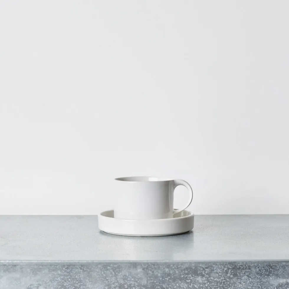 Tasse soucoupe Moderato - Blanc