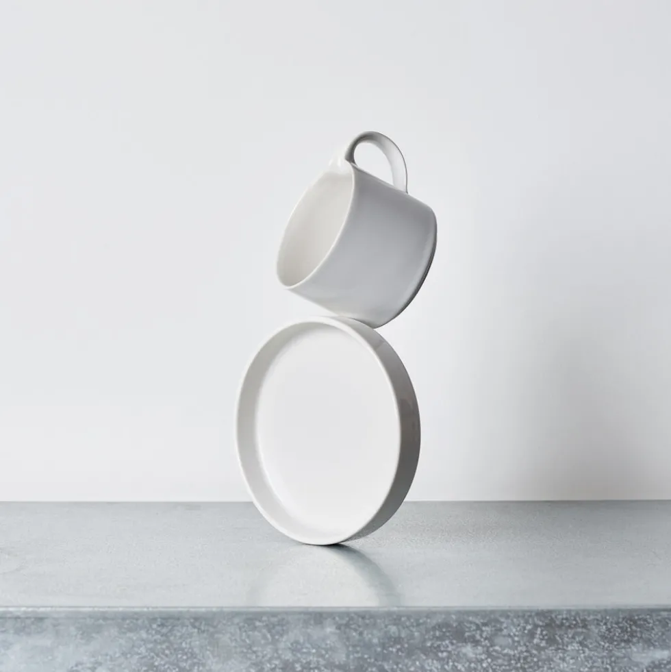 Tasse soucoupe Moderato - Blanc