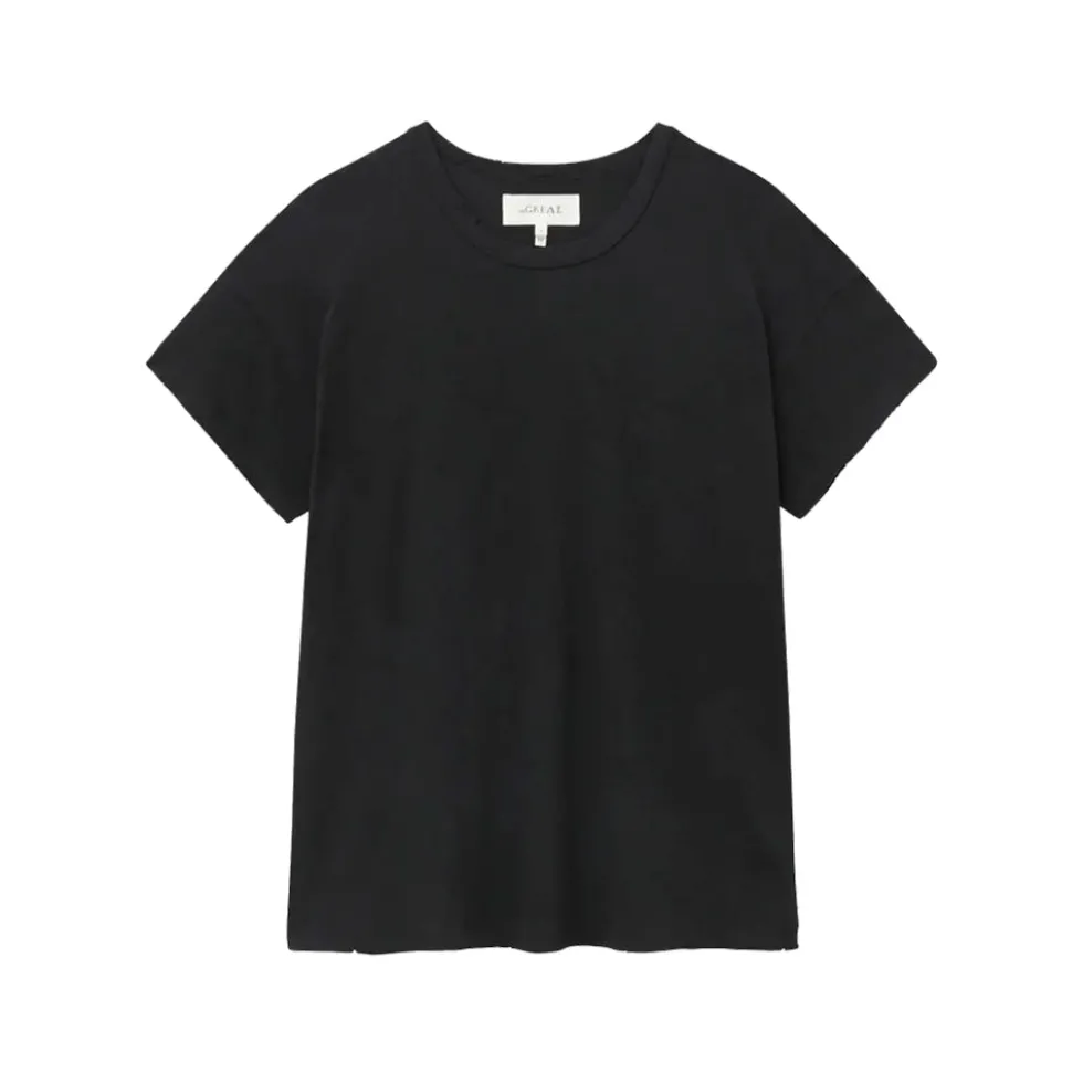 THE GREAT - T-shirt The Boxy Crew - Noir