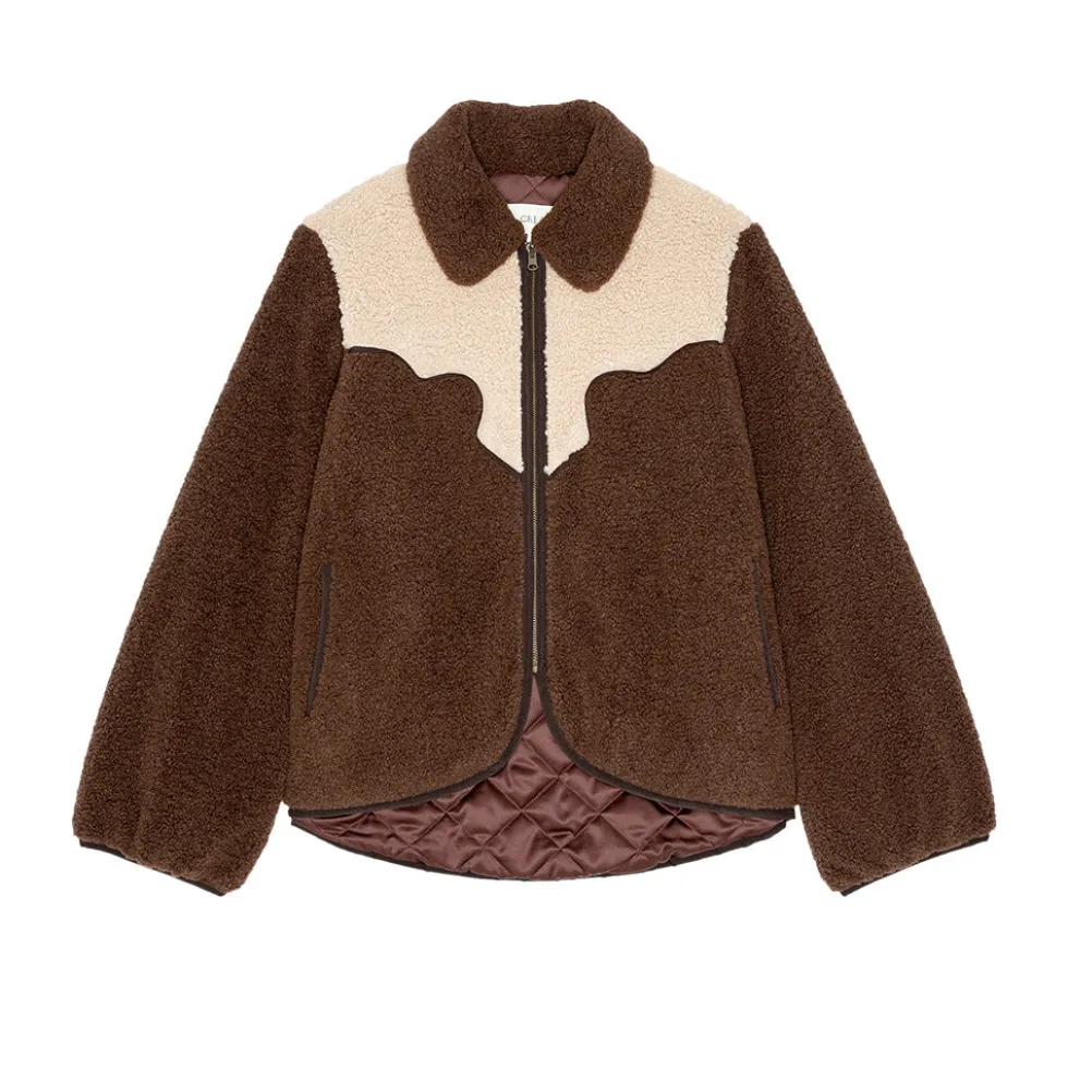 THE GREAT - Veste Reversible Western Yoke - Marron