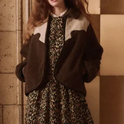 THE GREAT - Veste Reversible Western Yoke - Marron