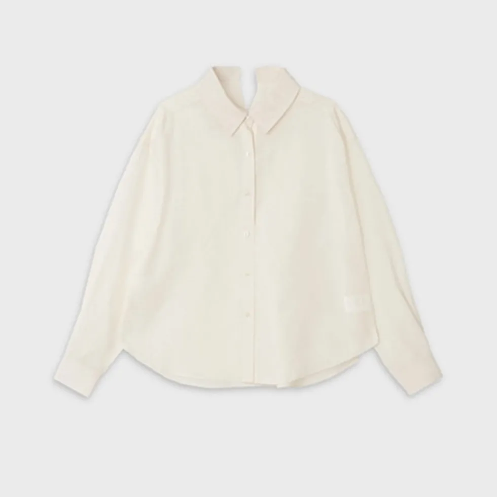 The Loom - Chemise Sheer Splitneck - Beige Clair