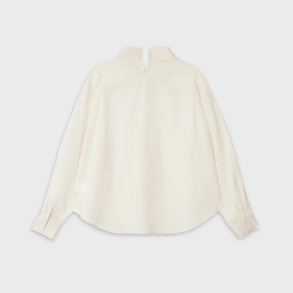 The Loom - Chemise Sheer Splitneck - Beige Clair