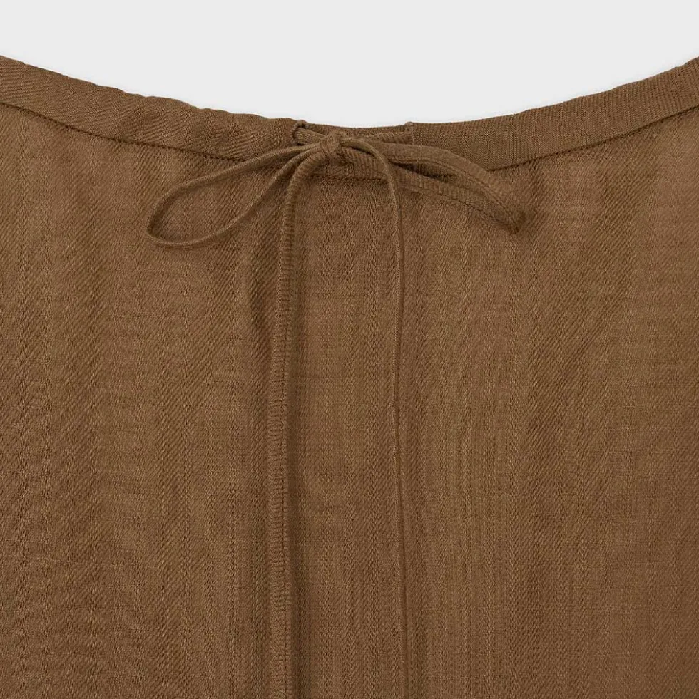 The Loom - Top Ruche Halter - Marron