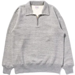 The real McCoys - Sweat Loopwheel Zip - Gris
