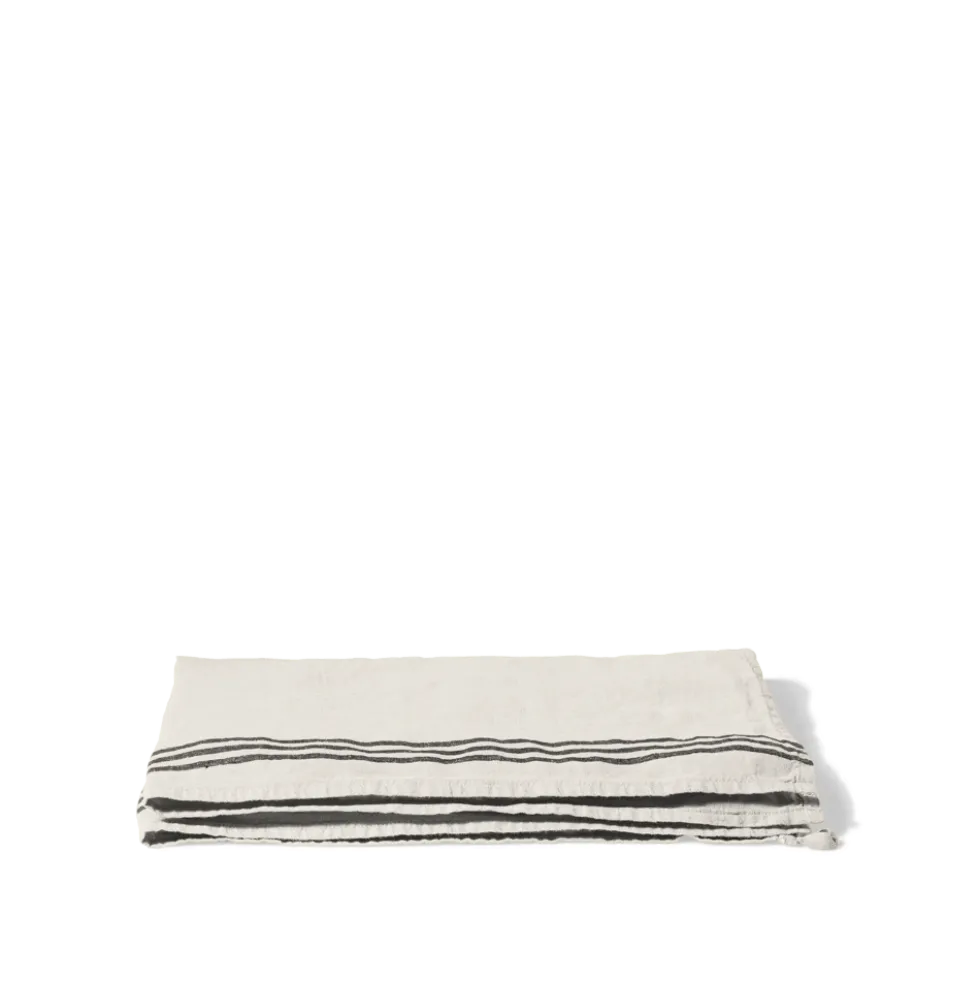 Torchon en lin lavé - Blanc Coquillage
