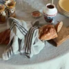 Torchon en lin lavé - Gris Vésuve