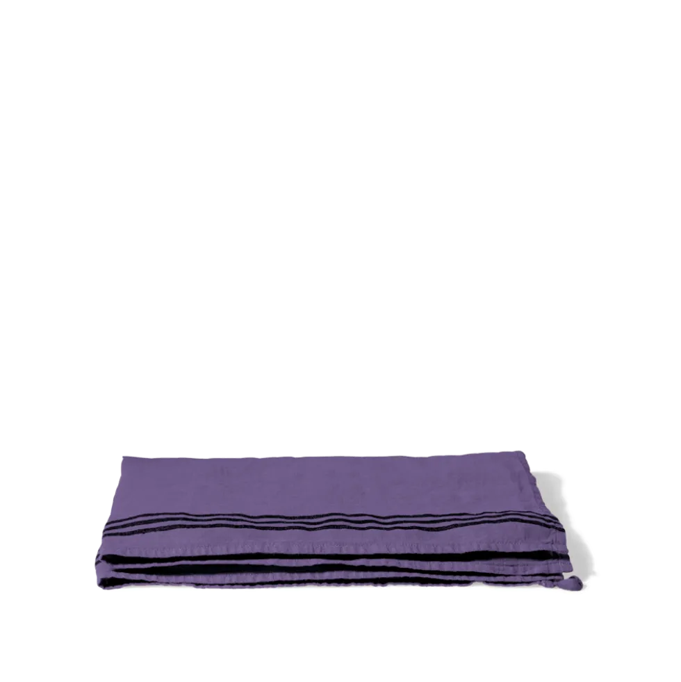 Torchon en lin lavé - Violet Orage