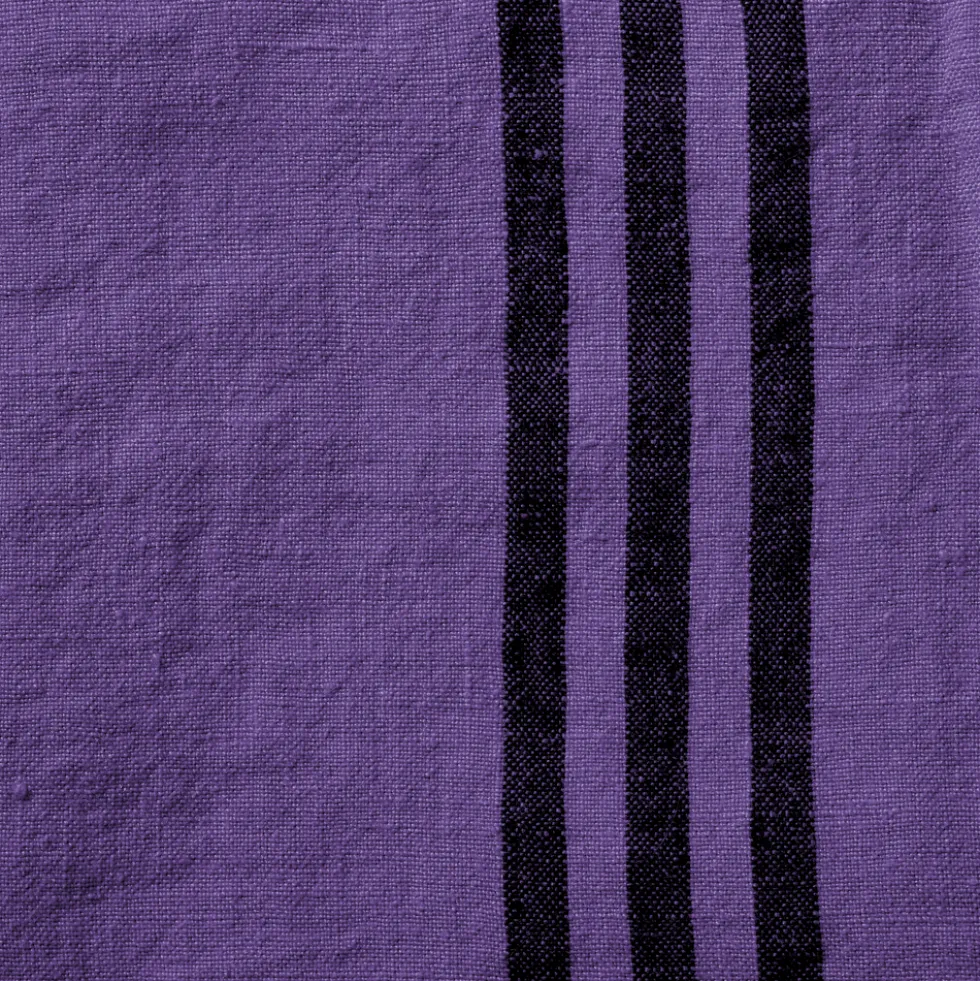 Torchon en lin lavé - Violet Orage