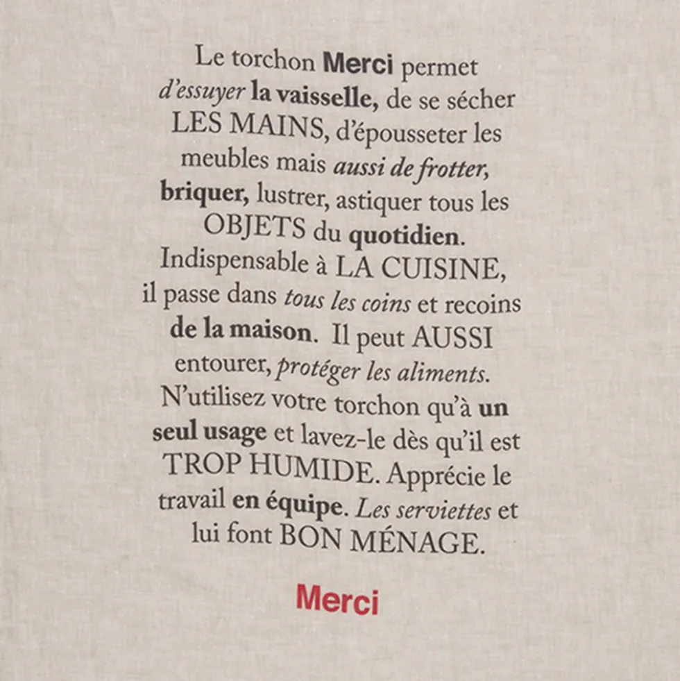 Torchon Merci - Naturel