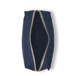 Trousse de toilette en lin lavé - Bleu Pacifique