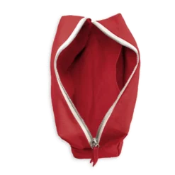 Trousse de toilette en lin lavé - Rouge Vermillon