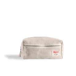 Trousse de toilette en lin lavé - Pierre