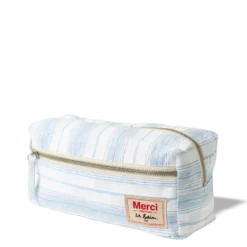 Trousse de toilette - Rayures Toile Bleu Primaire