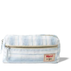Trousse de toilette - Rayures Toile Bleu Primaire
