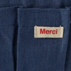 Trousse en lin lavé - Bleu Pacifique