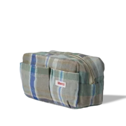 Trousse en lin lavé - Carreaux Bibliothèque