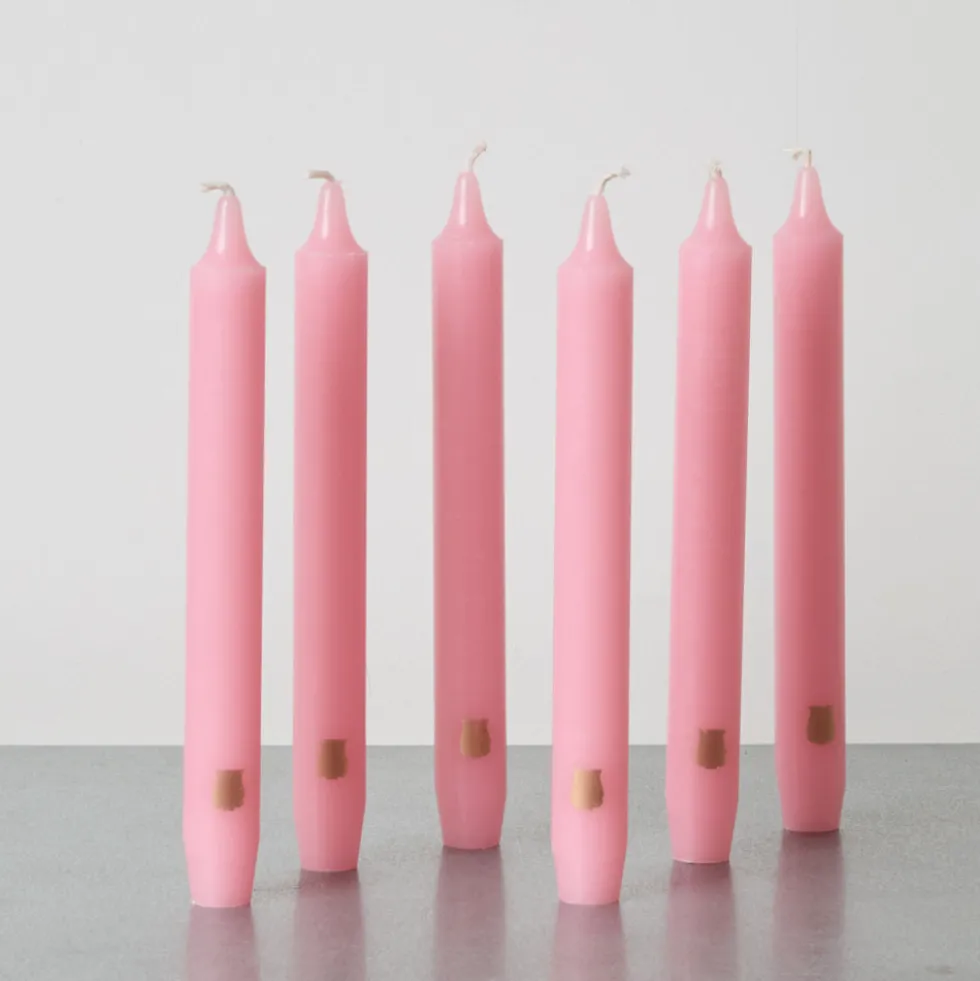 Trudon - Lot de 6 bougies Madeleine - Rose Tendresse