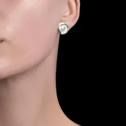 TWEEK EEK - Boucles d'oreilles Mirr Rectangle S - Argent