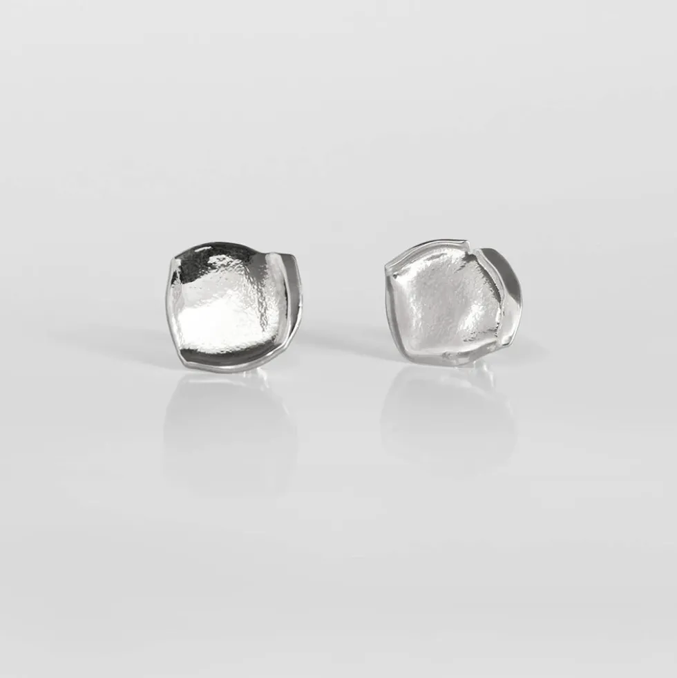 TWEEK EEK - Boucles d'oreilles Mirr Rectangle S - Argent
