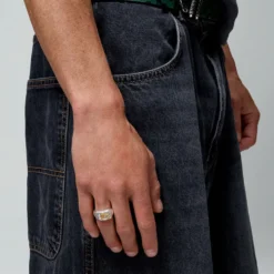 TWOJEYS - Bague Yellow Baguette Stone - Argent