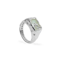 TWOJEYS - Bague Yellow Baguette Stone - Argent