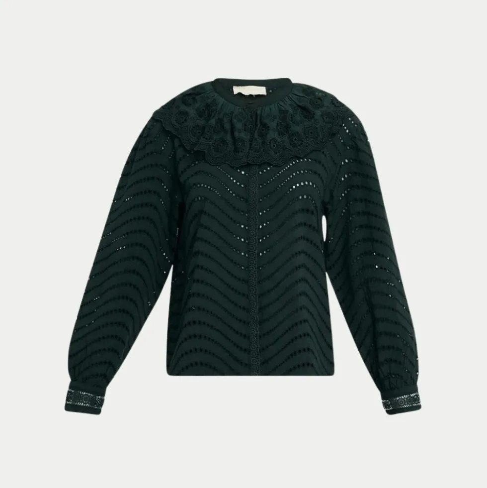 Ulla Johnson - Blouse Fia - Vert cyprès