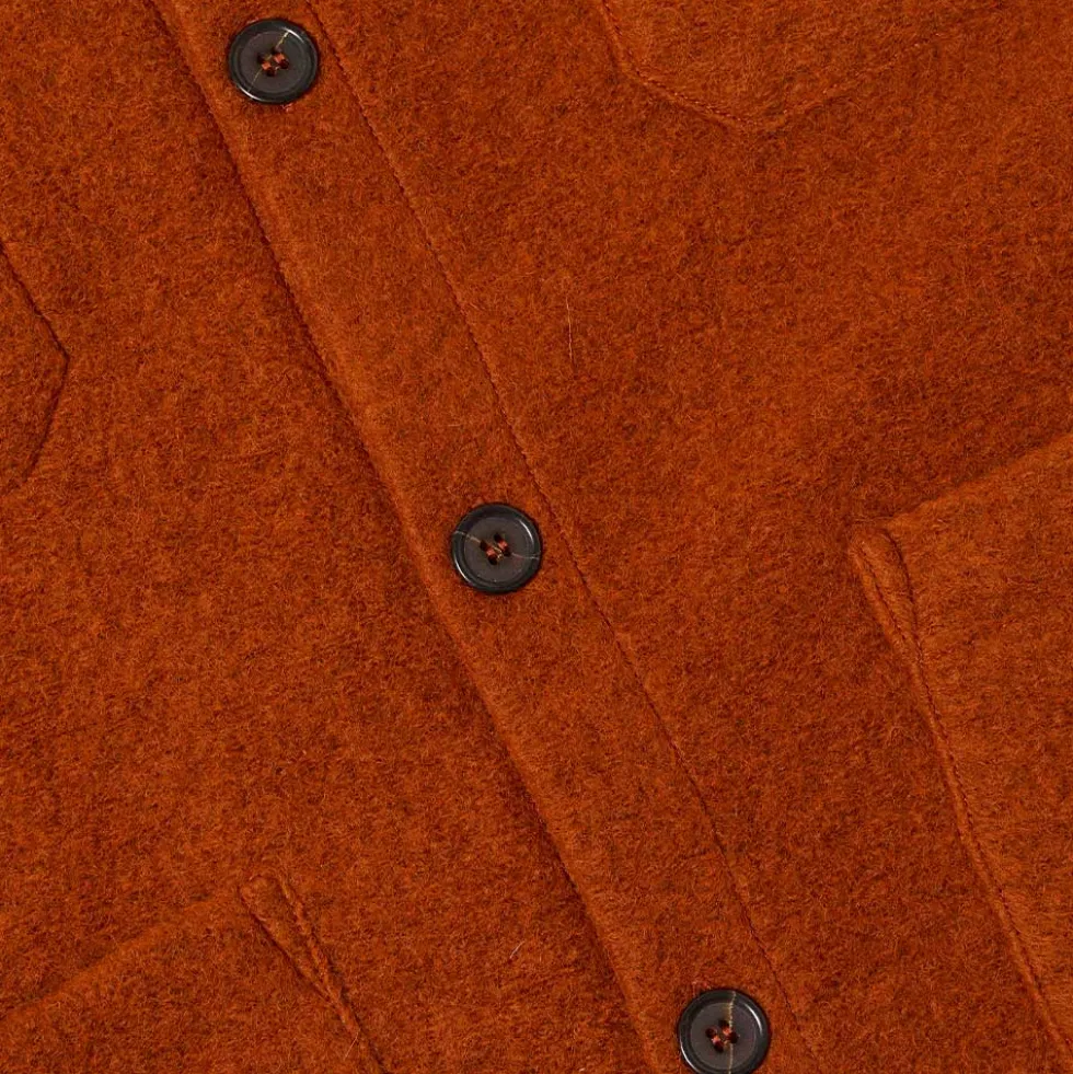 Universal Works - Cardigan Laine - Rust