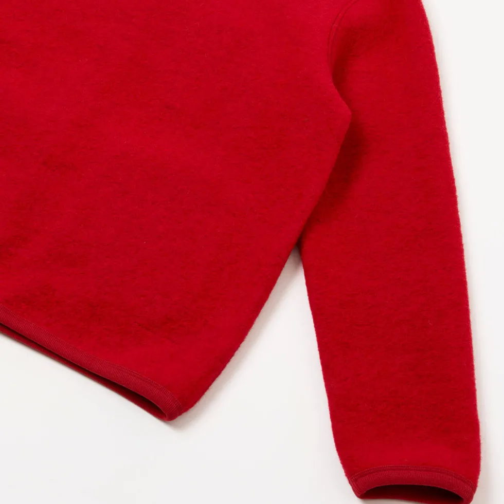 Universal Works - Cardigan Laine - Rouge Scarlet