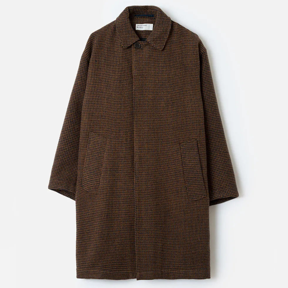 Universal Works - Manteau Stan - Marron & Marine