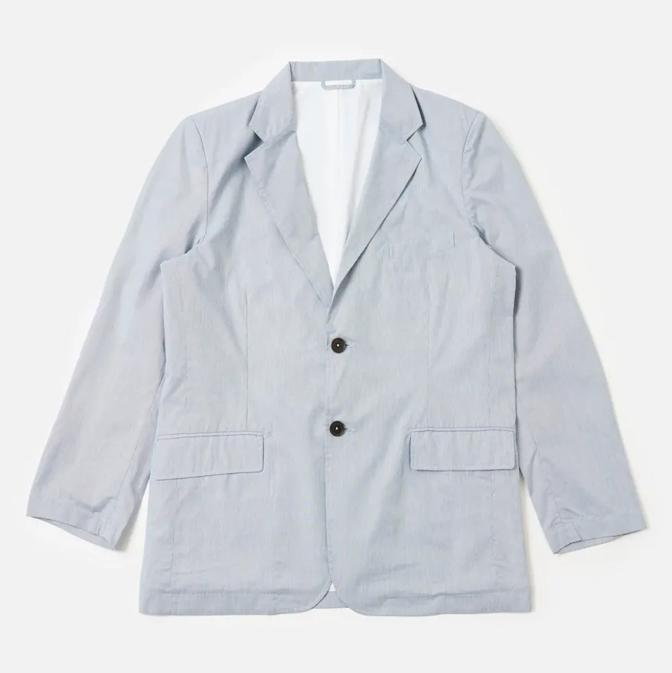 Universal Works - Veste Blazer Boston Kennedy - Bleu à rayures