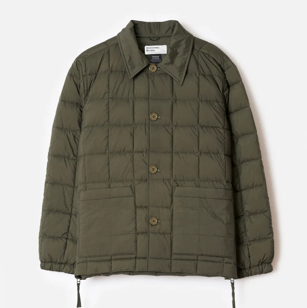 Universal Works - Veste Matelassée Down Rams - Olive