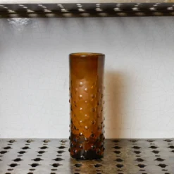 Vase Bulles en verre soufflé - Ambre