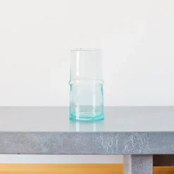 Vase Incline en verre recyclé