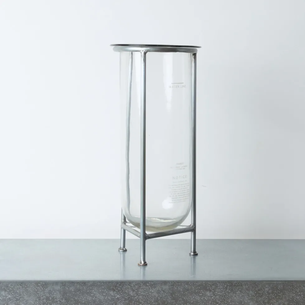 Vase tube avec support
