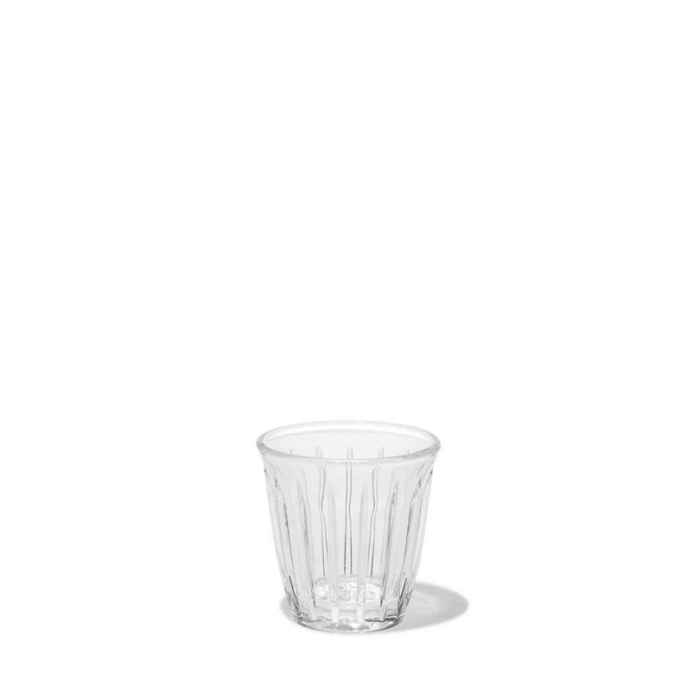 Verre à café en verre pressé - Transparent