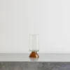 Verre à pied - Transparent & Marron