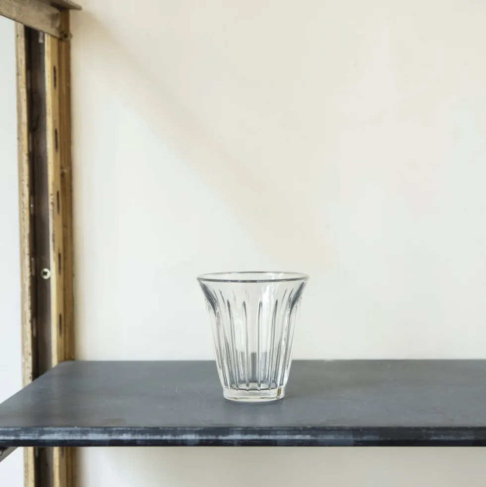 Verre à thé en verre pressé - Zinc