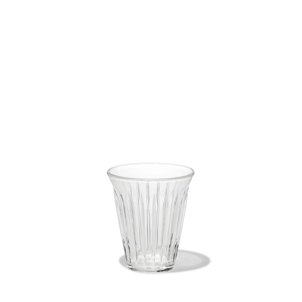 Verre à thé en verre pressé - Zinc