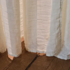 Voile en lin & coton - Blanc Coquillage