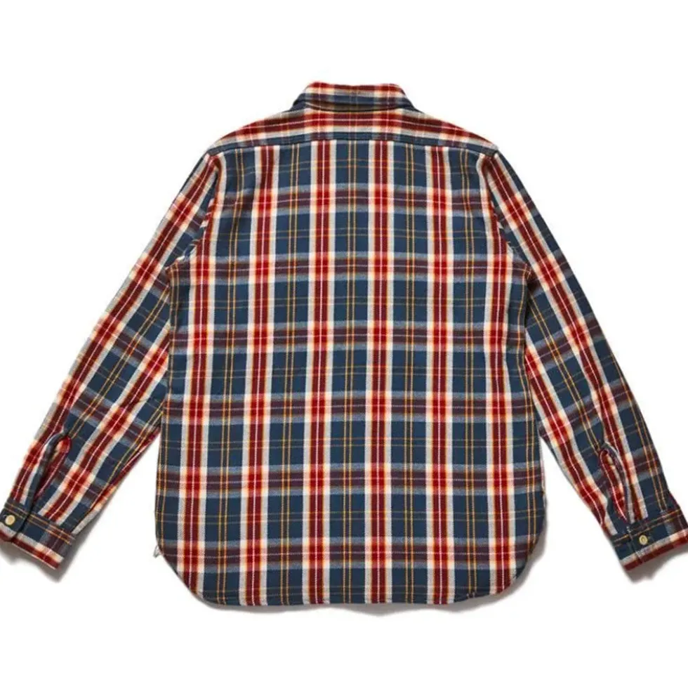 Warehouse & Co - Chemise Flannel 3104 - Marine & Marron