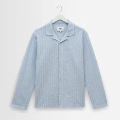 Wax London - Chemise Corey LS - Bleu Ecru