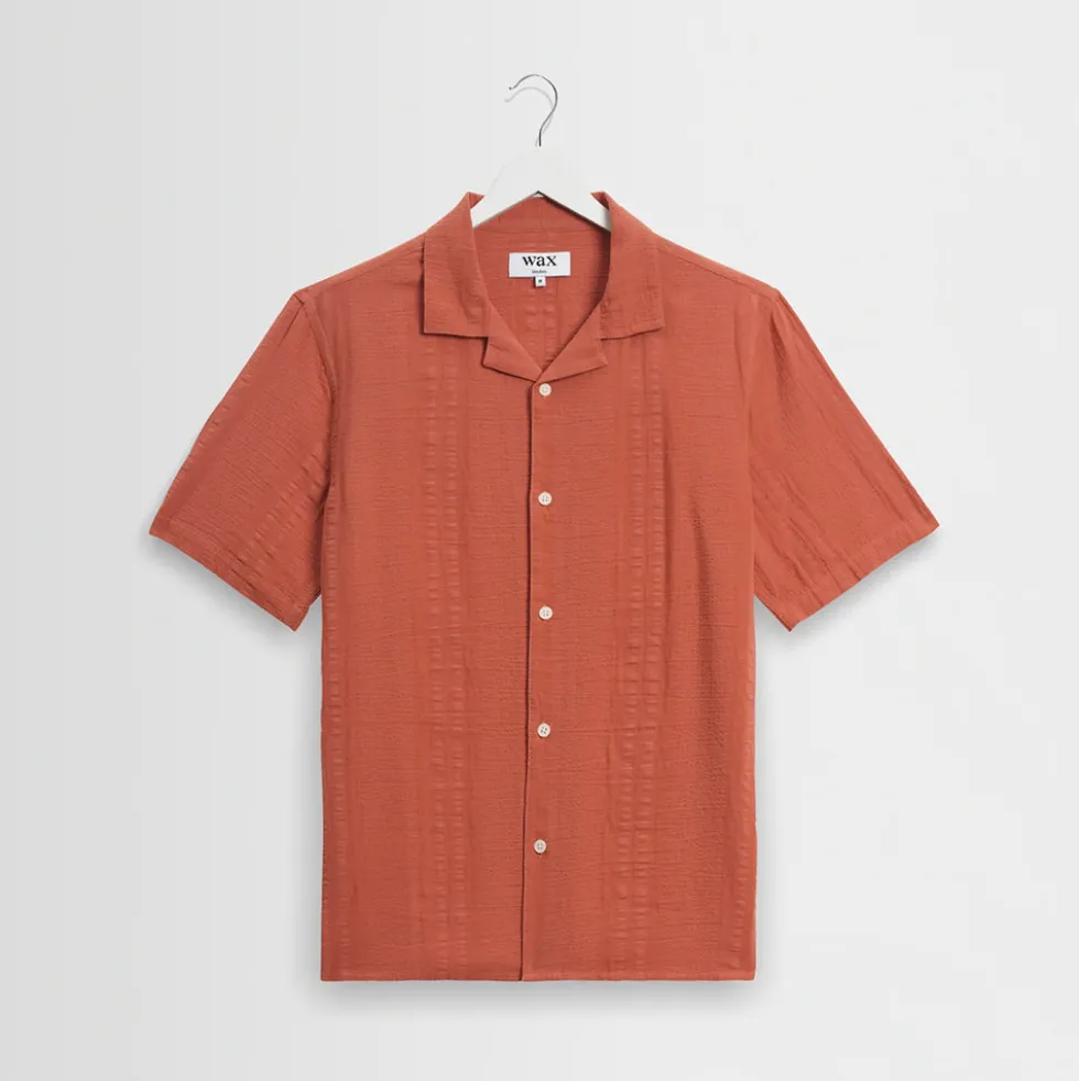 Wax London - Chemise Didcot SS - Rust
