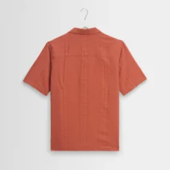 Wax London - Chemise Didcot SS - Rust