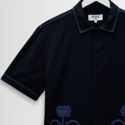 Wax London - Chemise Keats SS - Marine