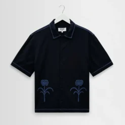 Wax London - Chemise Keats SS - Marine